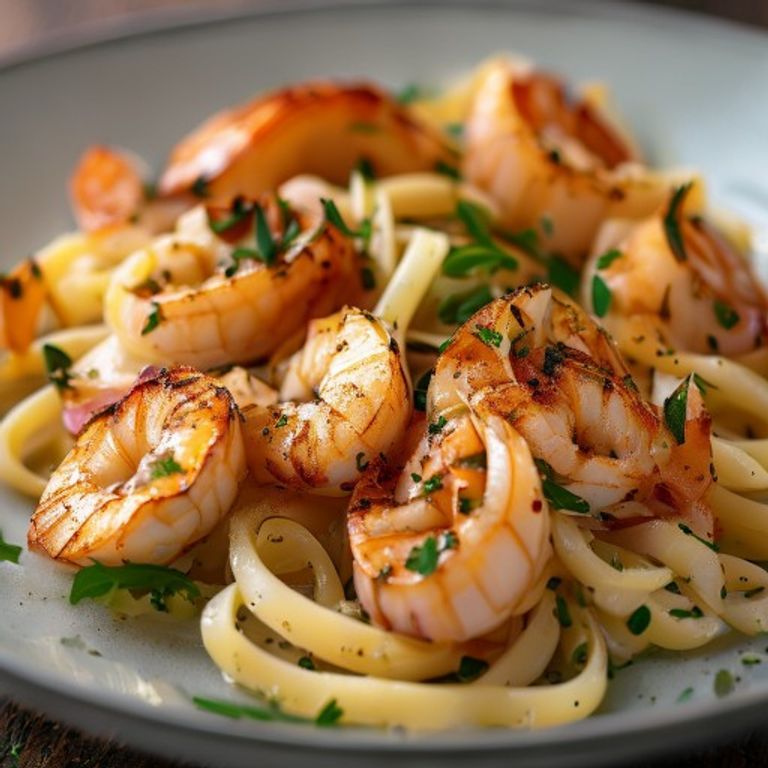 Garlic Butter Shrimp Scampi with Linguine