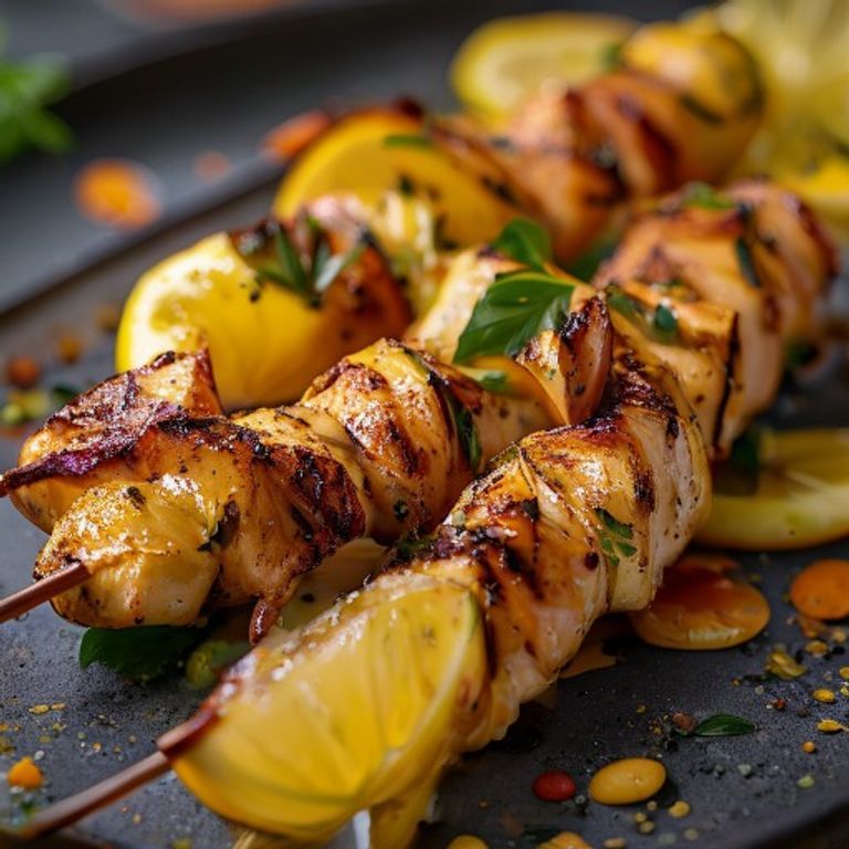 Lemon Herb Grilled Chicken Skewers