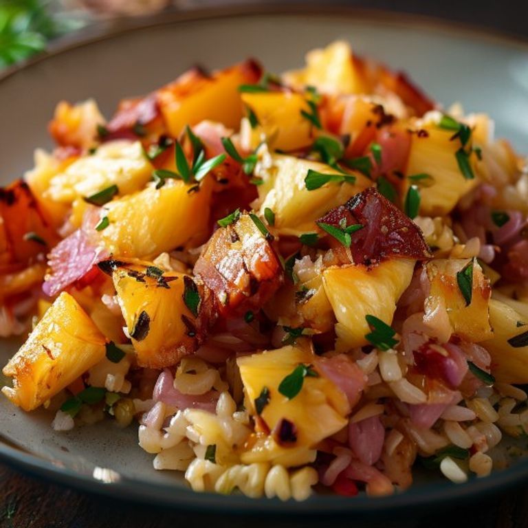 Easy Ham and Pineapple Fried Rice