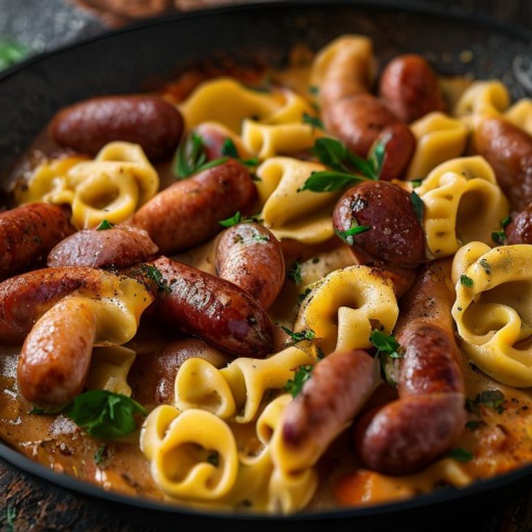 Sausage and Tortellini Skillet